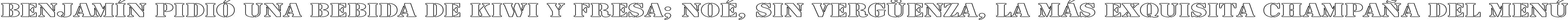 Пример написания шрифтом Army Hollow Expanded текста на испанском