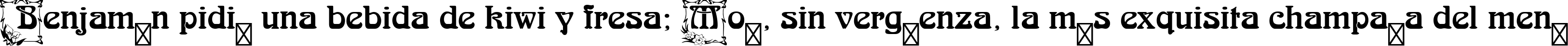 Пример написания шрифтом Arnold BocklinC Initial One текста на испанском