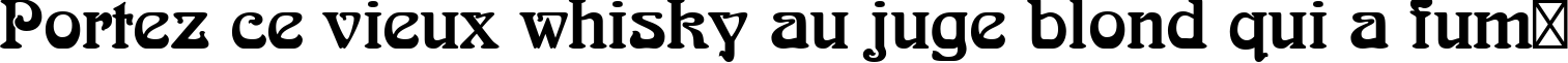 Пример написания шрифтом Arnold BocklinC текста на французском