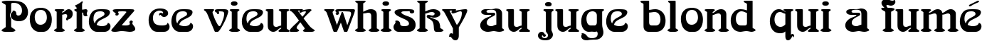 Пример написания шрифтом ArnoldBoeD текста на французском