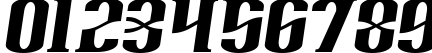 Пример написания цифр шрифтом Arnprior