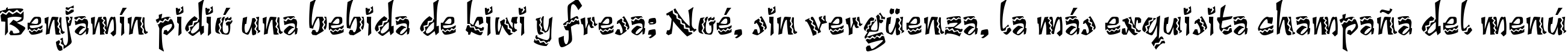 Пример написания шрифтом Arriba Arriba LET Plain:1.0 текста на испанском