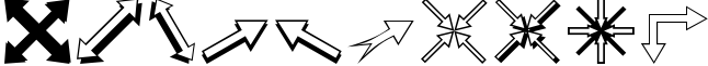 Пример написания цифр шрифтом Arrows2