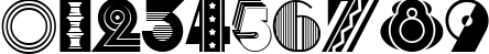 Пример написания цифр шрифтом Art-Decoretta