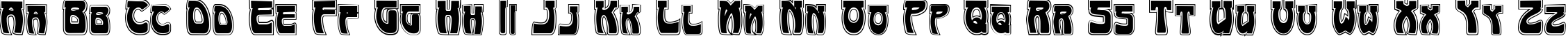 Пример написания английского алфавита шрифтом Art-Nouveau 1895-Contour