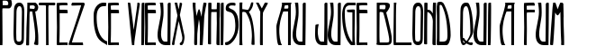 Пример написания шрифтом Art-Nouveau 1900 текста на французском