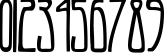 Пример написания цифр шрифтом Art-Nouveau 1900