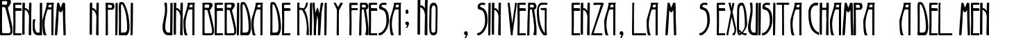 Пример написания шрифтом Art-Nouveau 1900 текста на испанском