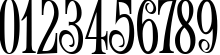Пример написания цифр шрифтом Art-Victorian
