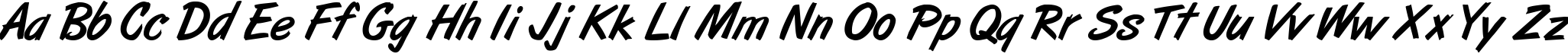 Пример написания английского алфавита шрифтом ArtBrush Medium