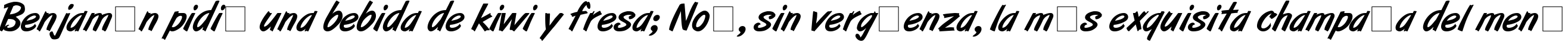 Пример написания шрифтом ArtBrush Medium текста на испанском