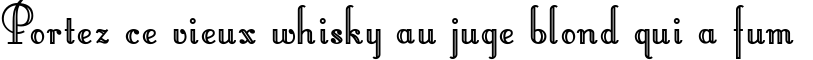 Пример написания шрифтом Artemis Deco текста на французском