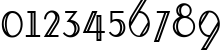 Пример написания цифр шрифтом Artemis Deco