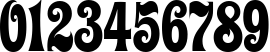Пример написания цифр шрифтом Artemon
