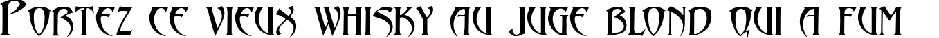 Пример написания шрифтом Arthur Gothic текста на французском