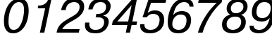 Пример написания цифр шрифтом ArtsansC Italic