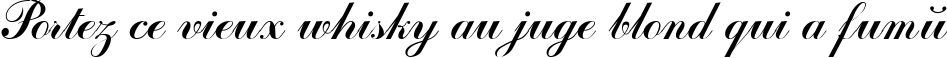 Пример написания шрифтом ArtScript текста на французском