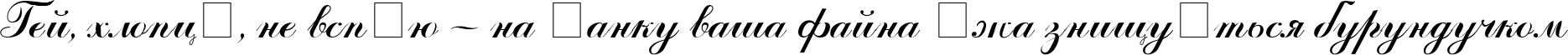 Пример написания шрифтом ArtScript текста на украинском