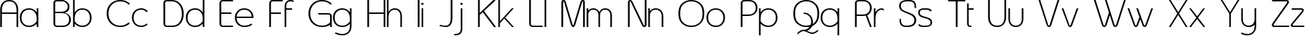 Пример написания английского алфавита шрифтом Asenine