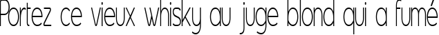 Пример написания шрифтом Asenine Super Thin текста на французском