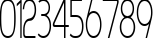 Пример написания цифр шрифтом Asenine Super Thin