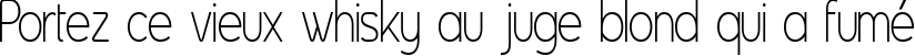 Пример написания шрифтом Asenine Thin текста на французском
