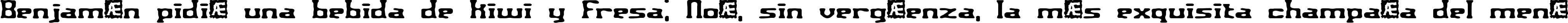 Пример написания шрифтом Aspartame BRK текста на испанском
