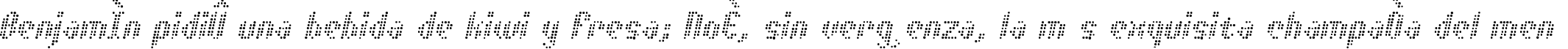 Пример написания шрифтом Asterix Blink Italic текста на испанском