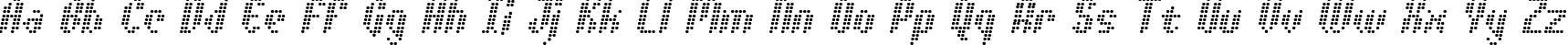 Пример написания английского алфавита шрифтом Asterix Italic