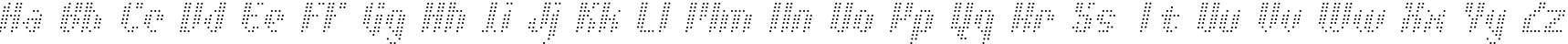 Пример написания английского алфавита шрифтом Asterix Light Italic