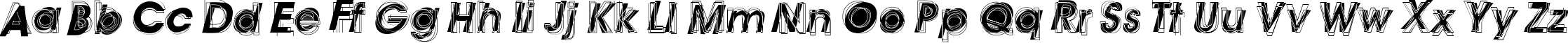 Пример написания английского алфавита шрифтом Astigma Regular