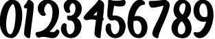 Пример написания цифр шрифтом Astonia