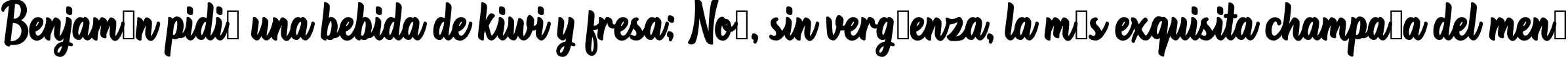 Пример написания шрифтом Astonia текста на испанском