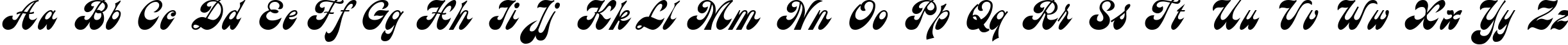 Пример написания английского алфавита шрифтом Astra