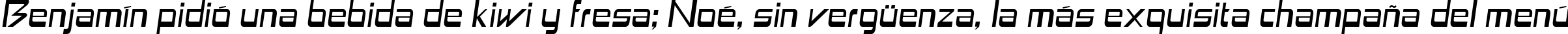 Пример написания шрифтом Astron Boy Italic текста на испанском