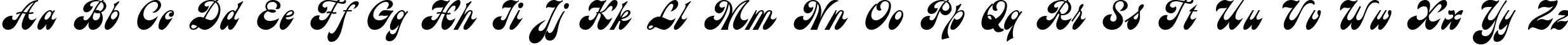 Пример написания английского алфавита шрифтом Astron Cyrillic