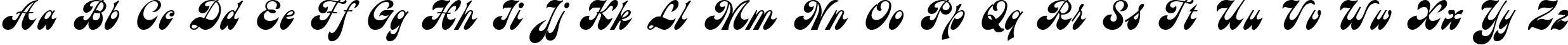 Пример написания английского алфавита шрифтом AstronCTT