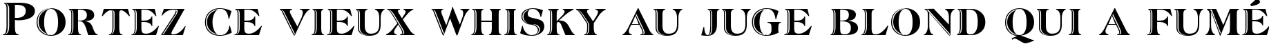 Пример написания шрифтом Atlantic Inline-Normal текста на французском