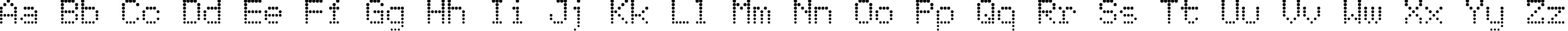 Пример написания английского алфавита шрифтом Atomic Clock Radio