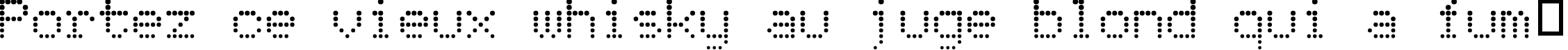 Пример написания шрифтом Atomic Clock Radio текста на французском