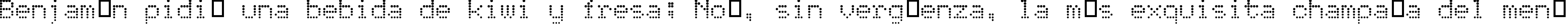 Пример написания шрифтом Atomic Clock Radio текста на испанском