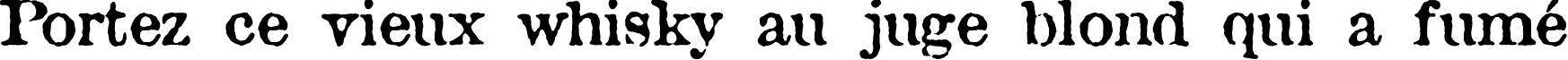 Пример написания шрифтом Attic Antique DemiBold текста на французском
