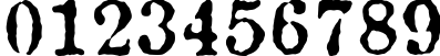 Пример написания цифр шрифтом Attic Antique DemiBold
