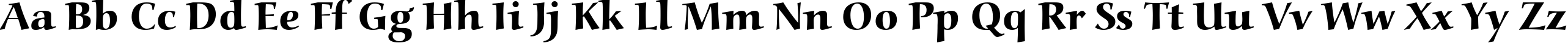 Пример написания английского алфавита шрифтом AucoinExtBol