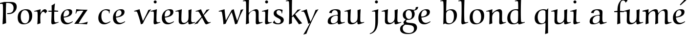 Пример написания шрифтом AucoinLight текста на французском