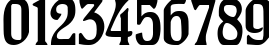 Пример написания цифр шрифтом Augusta One