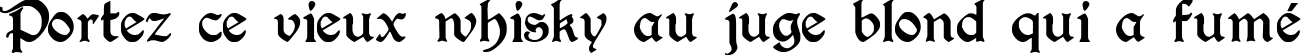 Пример написания шрифтом Augusta Regular текста на французском