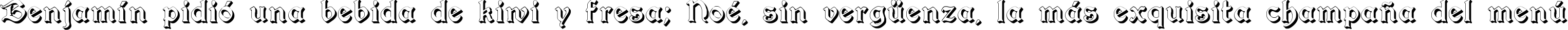 Пример написания шрифтом Augusta Shadow текста на испанском
