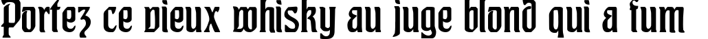 Пример написания шрифтом Augusta Two текста на французском