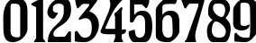 Пример написания цифр шрифтом Augusta Two